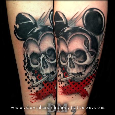 Tattoos - Semi Abstract Mickey Mouse Skull - 87151